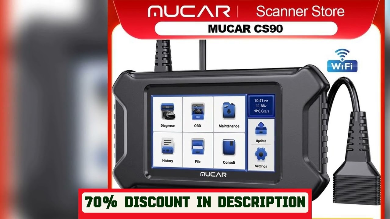 A must-have product! MUCAR CS90 OBD2 Diagnostic Tool Auto obd 2 Scanner Scan Tool 28 Reset Mainten
