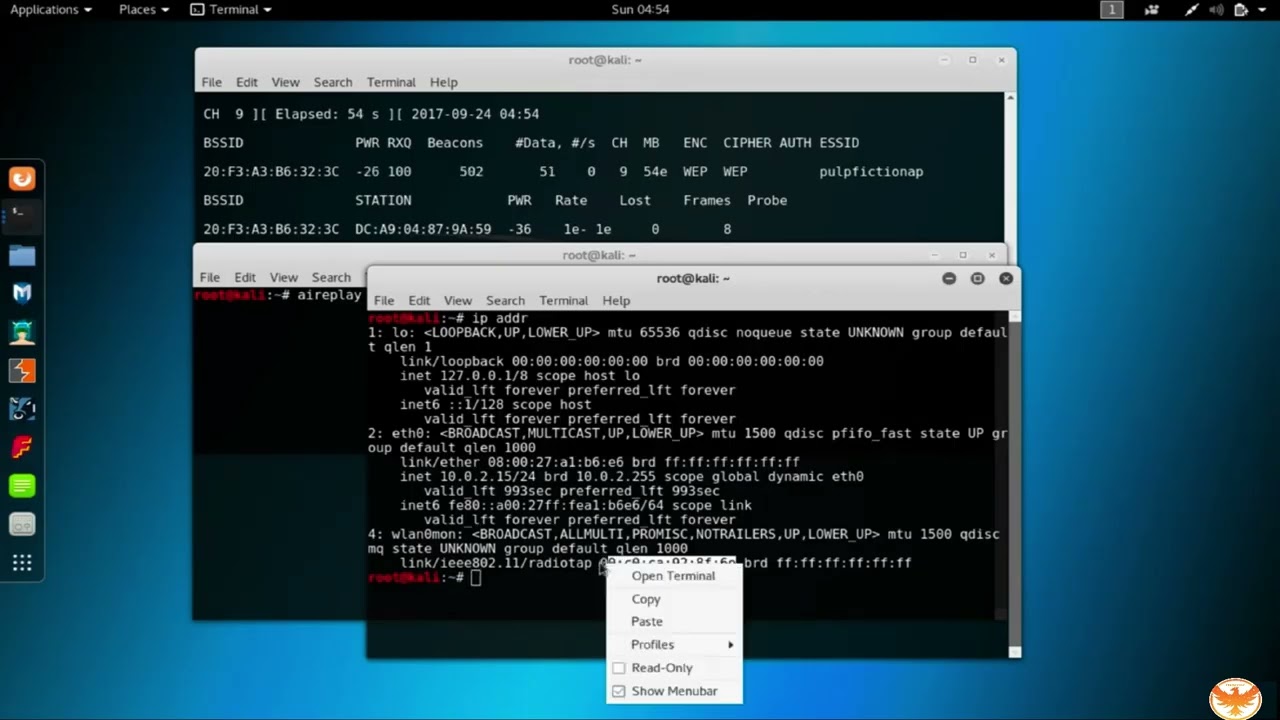 Wireless Attack Packet Injection Kali Linux