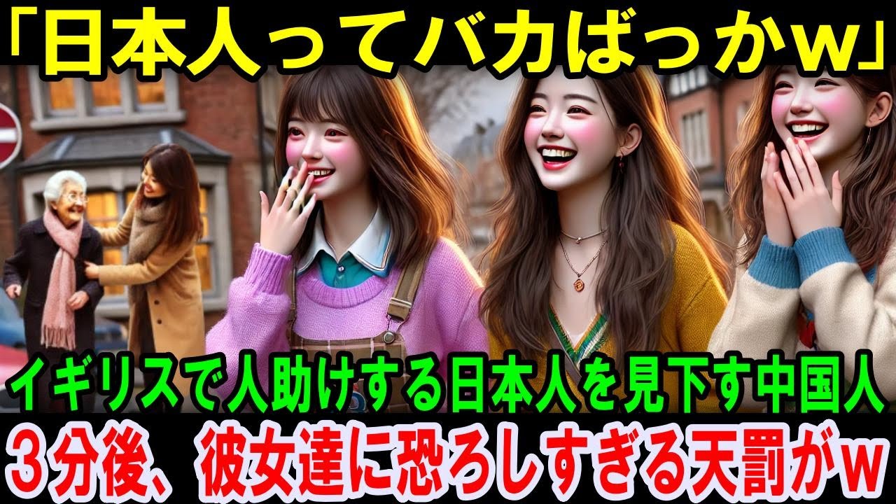 【海外の反応】「日本人ってもれなくバカねw」イギリスで人助けをする日本人を見下す中国人…３分後…彼女たちに衝撃すぎる結末が【総集編】