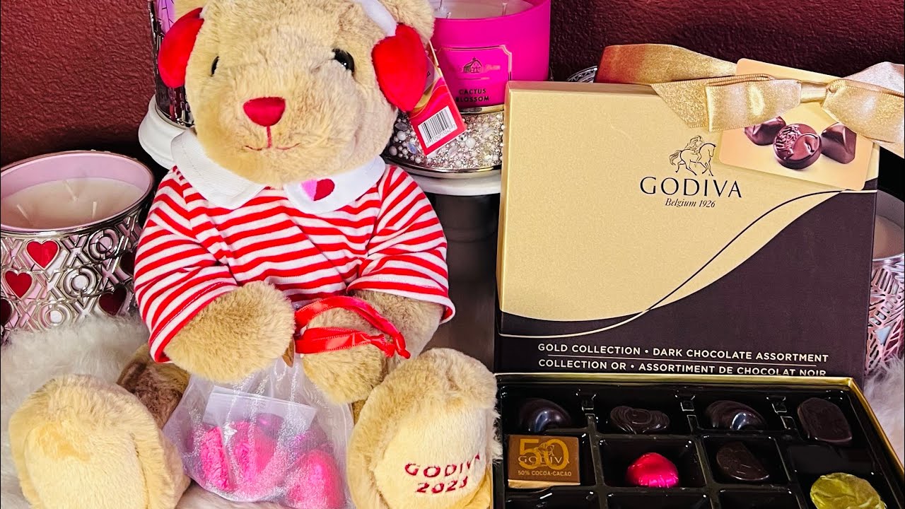 Amazing Godiva L.E. Valentine's Day 2023 Plush Bear & Chocolates Gifts