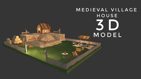 A medieval village house 3D model | 3d animation | 3d modeling with prisma 3d