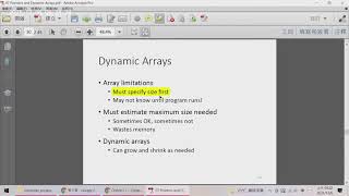 Dynamics Arrays & Vectors