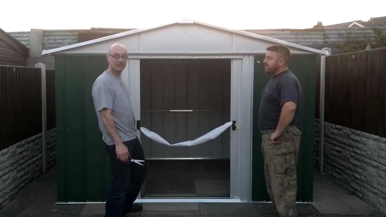 yardmaster 10ft x 8ft shed opening - YouTube