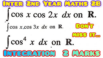 Inter 2nd Year Maths 2B Integration@maths naresh eclass