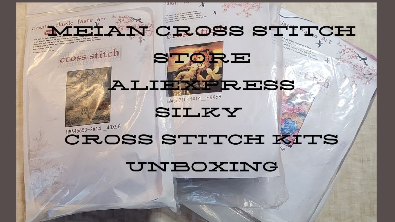 Meian Cross Stitch Store - AliExpress Silky Cross Stitch Kits Unboxing & WIP
