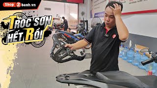 Cảng SH tróc sơn hết rồi! Giờ phải làm sao???