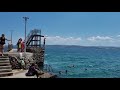 Turkey, Gelibolu, fun by the sea, colored steps, Dardanele view, august 2022