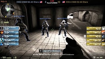 CS:GO Allstar match from ESEA Invite Season 13 Global Finals Dust2