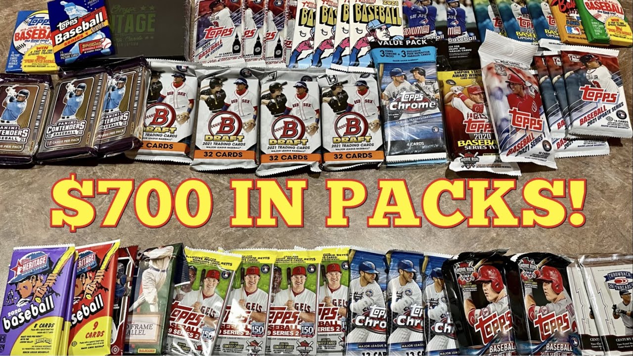 BIG RANDOM 50 PACK / 700 BASEBALL CARD PACK OPENING! LOTS OF AUTOS