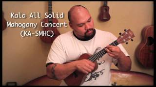 Ukulele in 5 different sizes - Kala Solid Mahogany Review chords