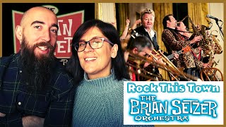 The Brian Setzer Orchestra - Rock This Town (REACTION) with my wife