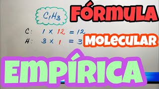 EMPIRICAL AND MOLECULAR FORMULA 📣 many examples ⚠