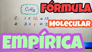 FÓRMULA EMPÍRICA y MOLECULAR 📣 muchos ejemplos ⚠