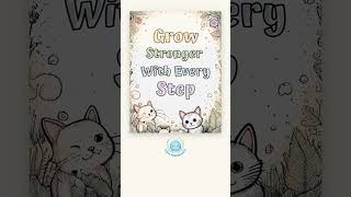 Grow Stronger With Every Step Quote Coloring Page | Inspirational Quotes Coloring Book #shorts
