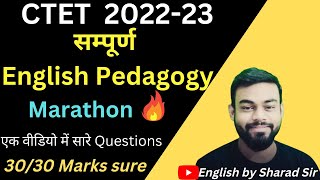 CTET 2022-23 I English Pedagogy Marathon I by Sharad Gupta @sharadgupta