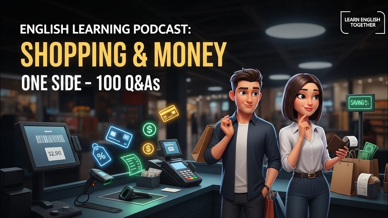 English Learning Podcast | Shopping & Money (100 Questions & Answers)