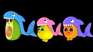 Funky Fruits Baby Sensory: Baby Shark | Kids Songs & Nursery Rhymes | Dance and Funny Beats!