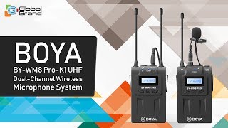 BOYA BY-WM8 Pro-K1 UHF Dual-Channel Wireless Microphone System | Global Brand Pvt Ltd