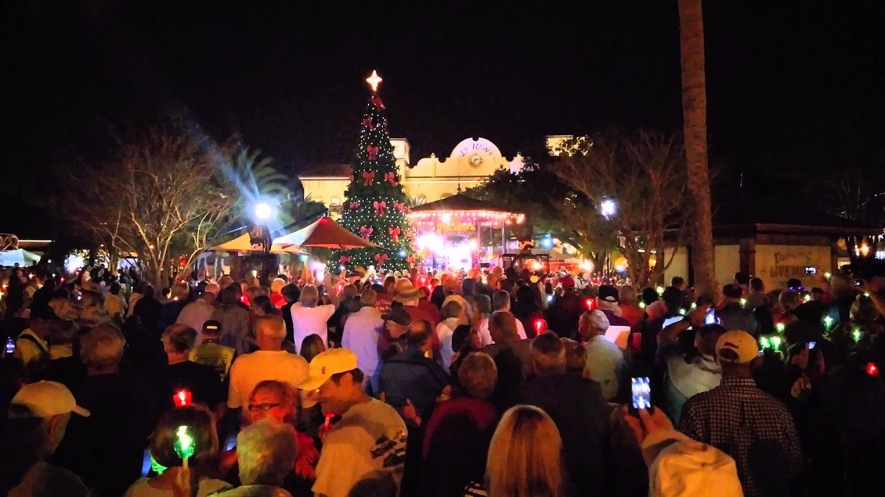 Christmas Tree Lighting at the Villages Florida 4k YouTube