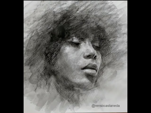 BEAUTY OUT OF CHAOS (charcoal drawing tutorial) 