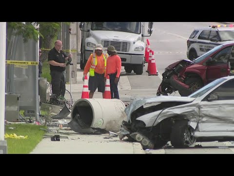 2 women critically injured when car crashes into bus stop
