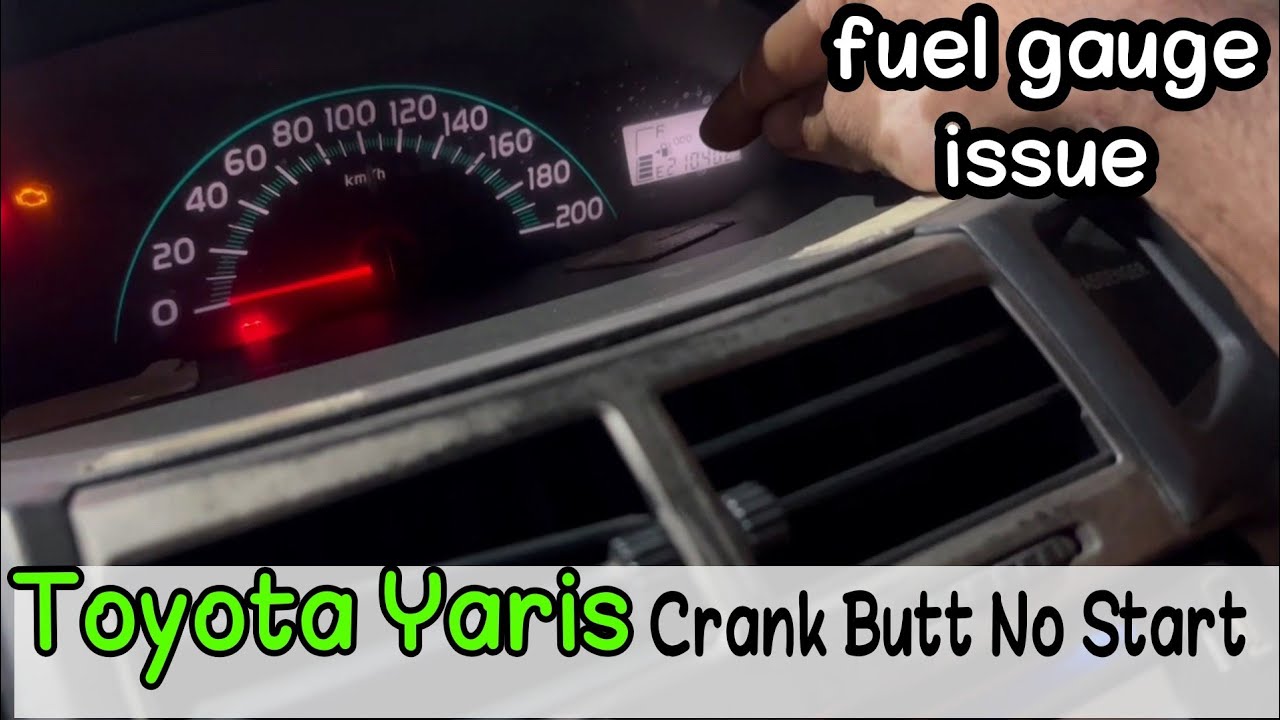 Toyota yaris car no start fuel gauge testing with scanner YouTube