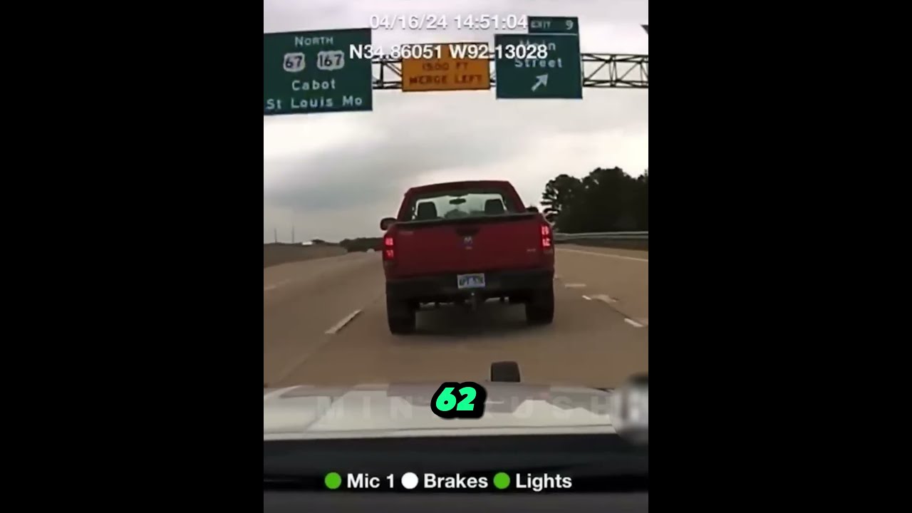 Suspect Tries To Outrun Cops In A Ram Truck BIG Mistake Policechase Instantkarma