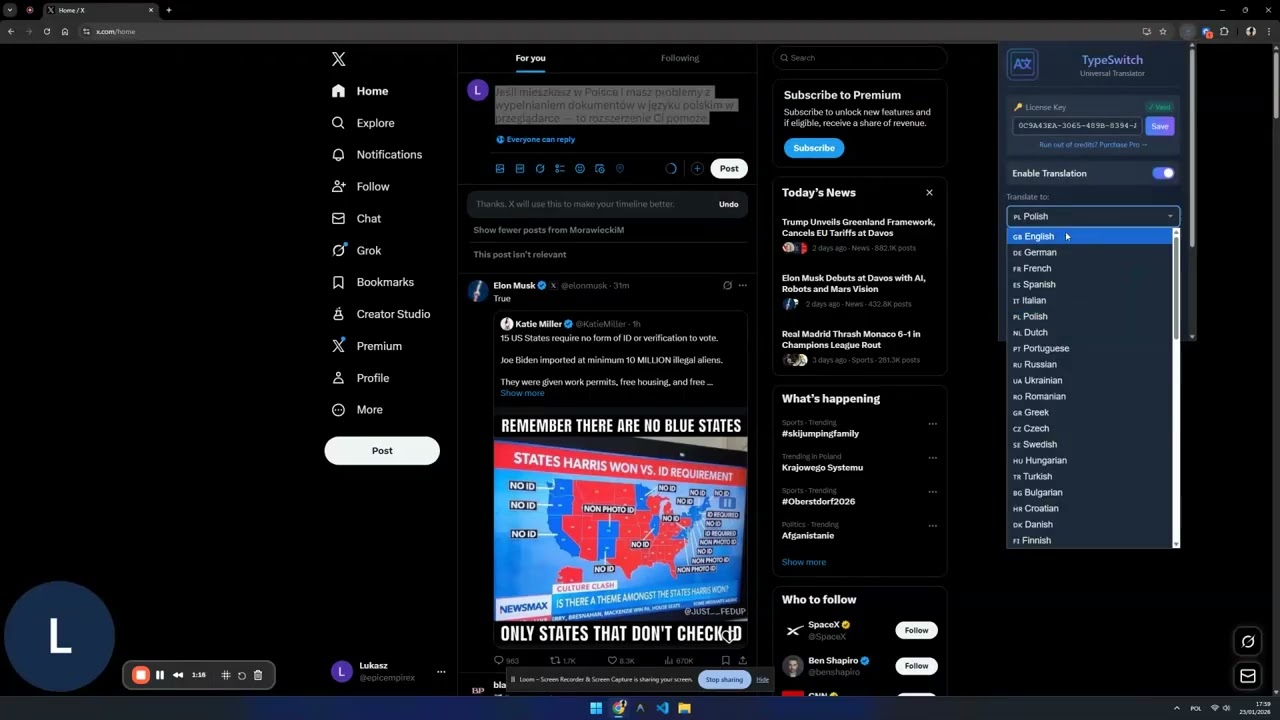 How to translate text you type in a browser
