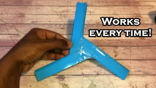 How to Make a Paper Boomerang  Works Every Time!