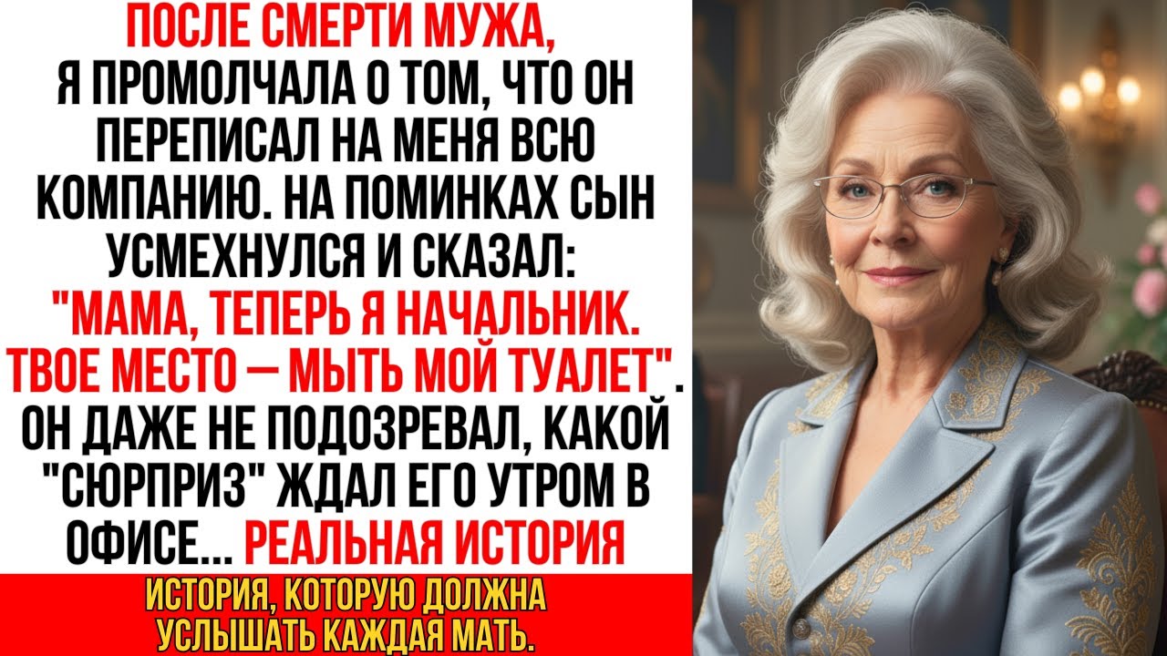 На поминках мужа сын усмехнулся: 