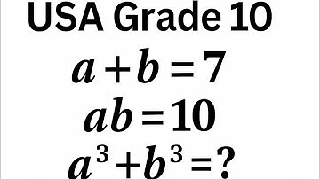 "Only 1% Can Solve This Algebra Puzzle | a+b=7, ab=10, Find a³+b³"