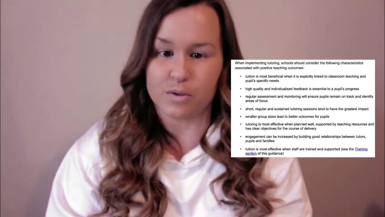 School Led Tutoring understanding the new DfE Guidance YouTube