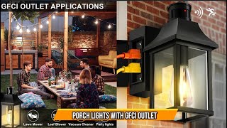 Porch Lights with GFCI Outlet