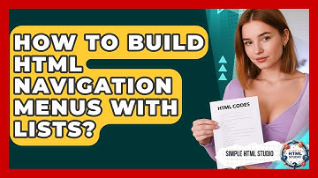How To Build HTML Navigation Menus With Lists? - Simple HTML Studio