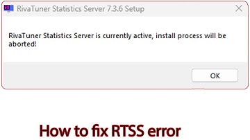 RivaTuner Statistics Server is currently active install process will be aborted