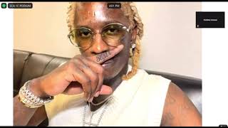 Cop Explains Young Thug's SLATT Finger Tattoo in Nose Wipe Photo
