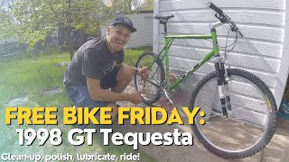 Free Bike Friday 1| 1998 GT Tequesta: Cleanup, polish, lubricate, ride!