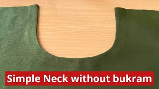          Simple Neck Making Without Bukram  Cutting And Stitching