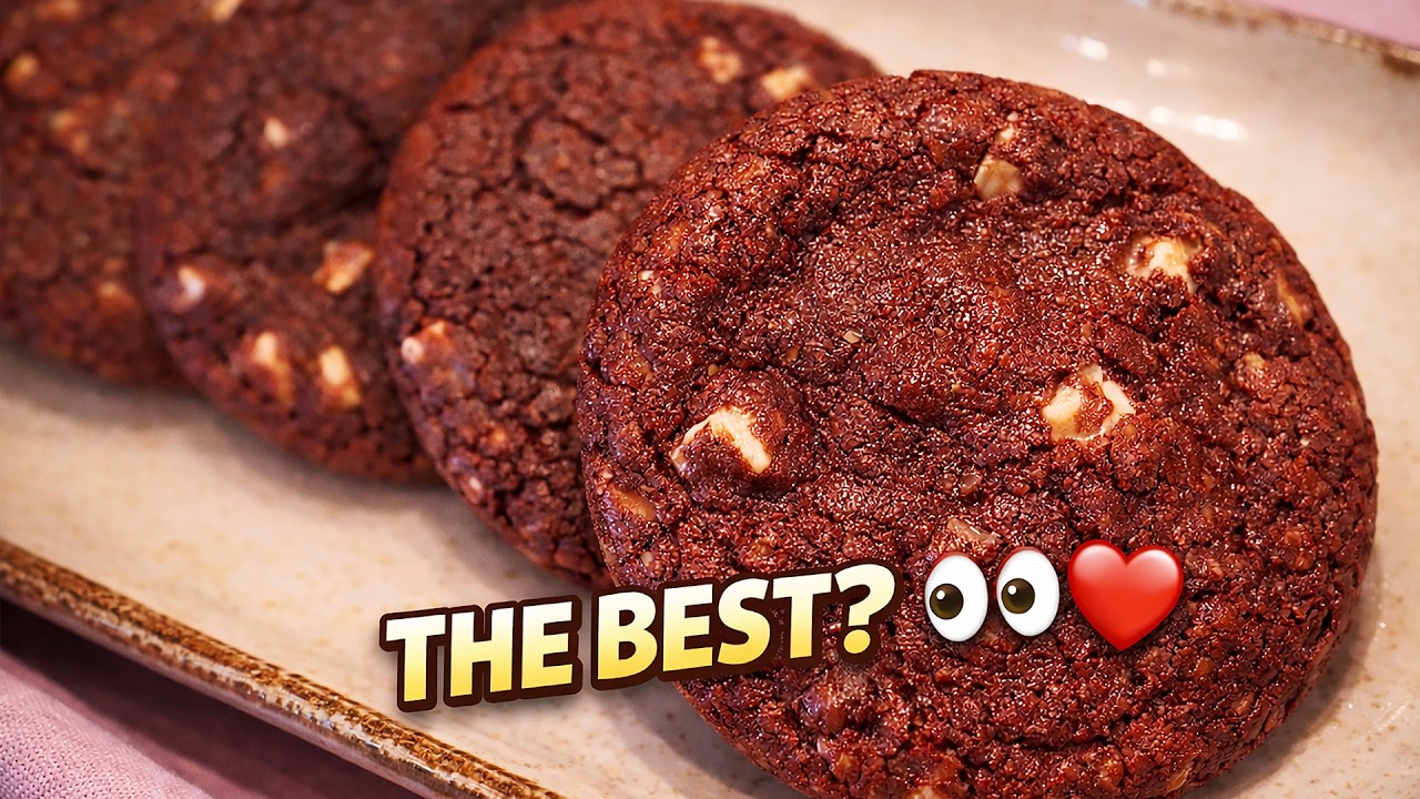 Cream Cheese–Stuffed Red Velvet Cookies (NYC Style)