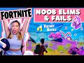 Fortnite Noob Gameplay: Elims and Fails