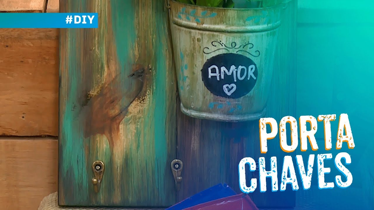 Porta Chaves Artesanal Rústico O Amor É A Chave