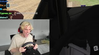 xQc is losing his mind in iRacing
