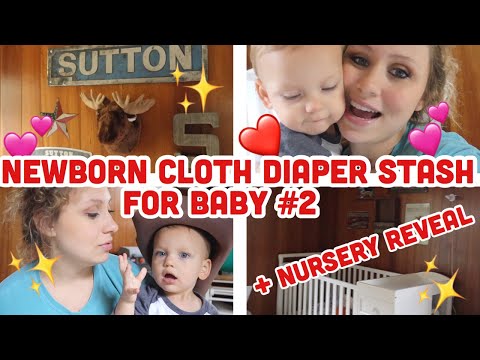 Newborn Cloth Diaper Stash for Baby #2 || Cloth Diapering Toddler & Newborn || Update and STASH