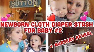 Newborn Cloth Diaper Stash for Baby #2 || Cloth Diapering Toddler & Newborn || Update and STASH