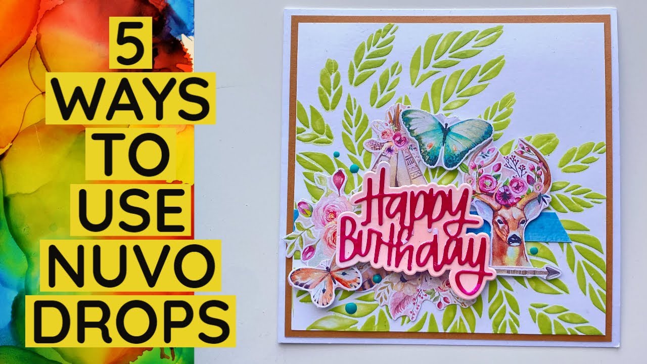 carly tee: creating a clear card with nuvo drops
