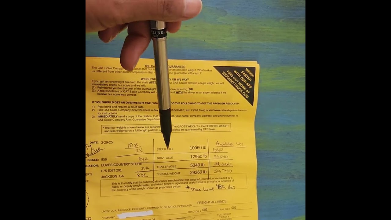 How to read the scale ticket