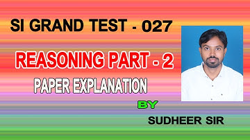 Unique study circle 27th SI Grand Test Reasoning Explanation Part-2