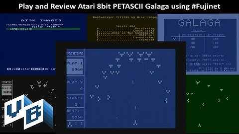 Review A8bit "Pet" Galaga loaded using  #fujinet #Atari400mini