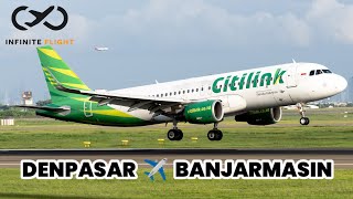 DENPASAR - BANJARMASIN | A320 CITILINK | TUTORIAL AUTO LANDING