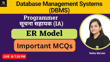 DBMS | ER MODEL | IMPORTANT MCQS | DATABASE DESIGN | IA | PROGRAMMER | ROBUST LEARNING | NEHA MA